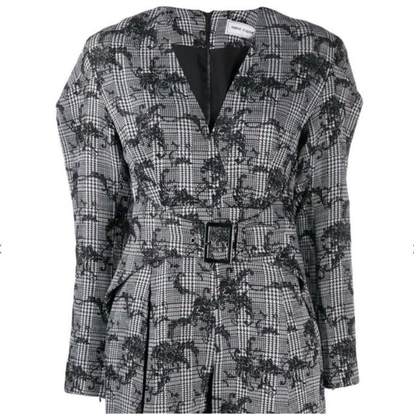 THREE FLOOR Ray Anarchy Houndstooth Playsuit NWT - Picture 3 of 6